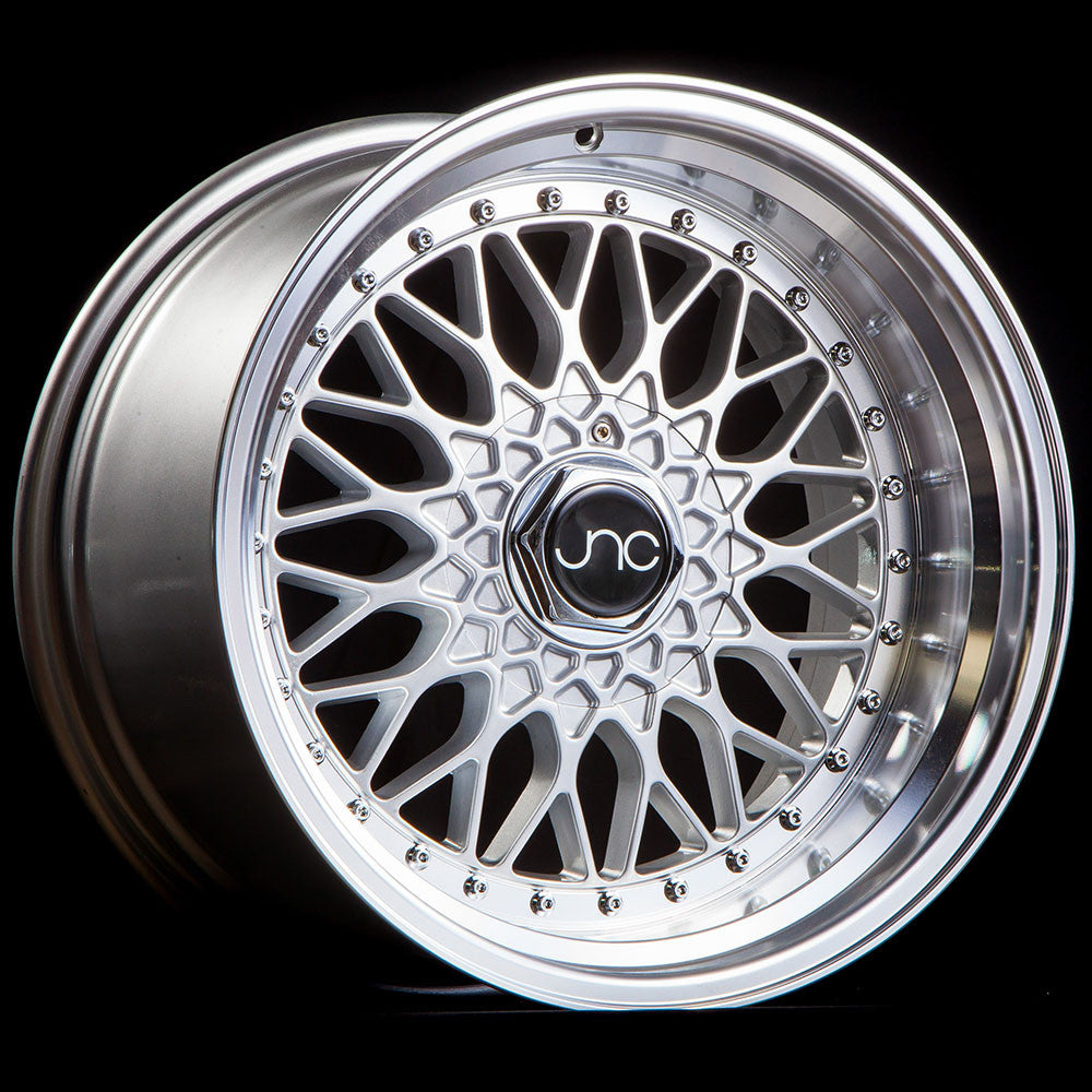 JNC004 15x8 +20 4x100/4x114.3 Silver Machined Edge Wheel