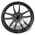 JNC051 17x9 +30 5x114.3 Silver Machine Face Gold Rivet