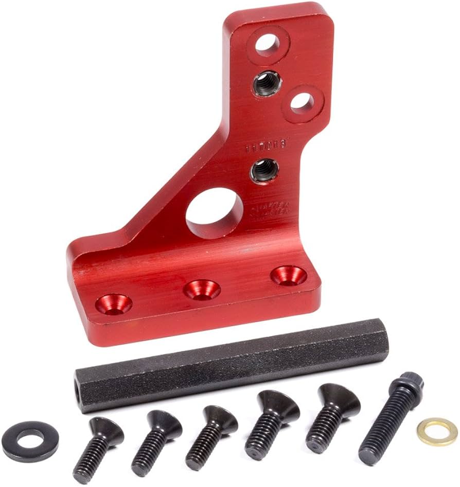 Aluminum Oil Pump Bracket, Red Anodized
