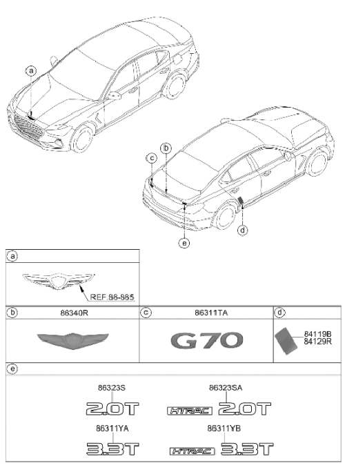 G70 Trunk Emblem