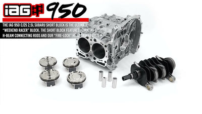 950 Short Block 2.5L EJ25 Closed Deck w/ Forged JE Pistons