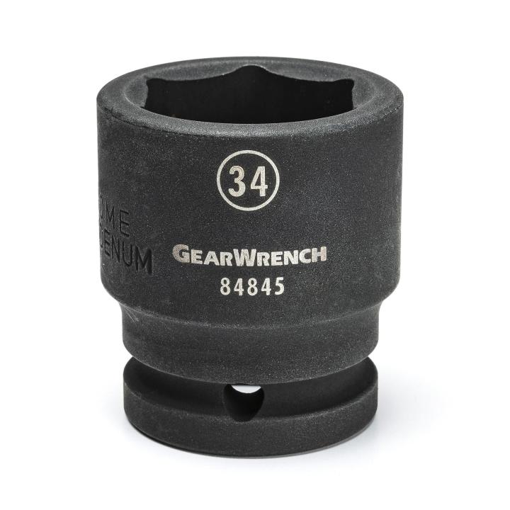 3/4" Drive 6-Point 34mm Metric Impact Socket