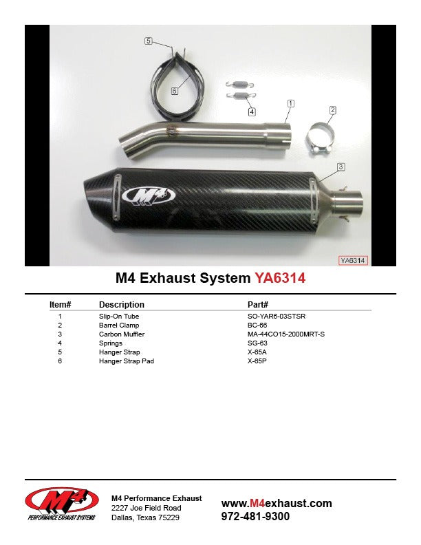 Standard Mount Slip On Exhaust