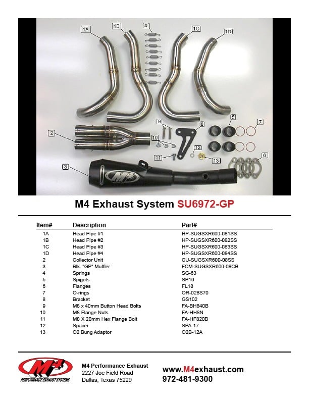 M4 GP Series Full Exhaust System