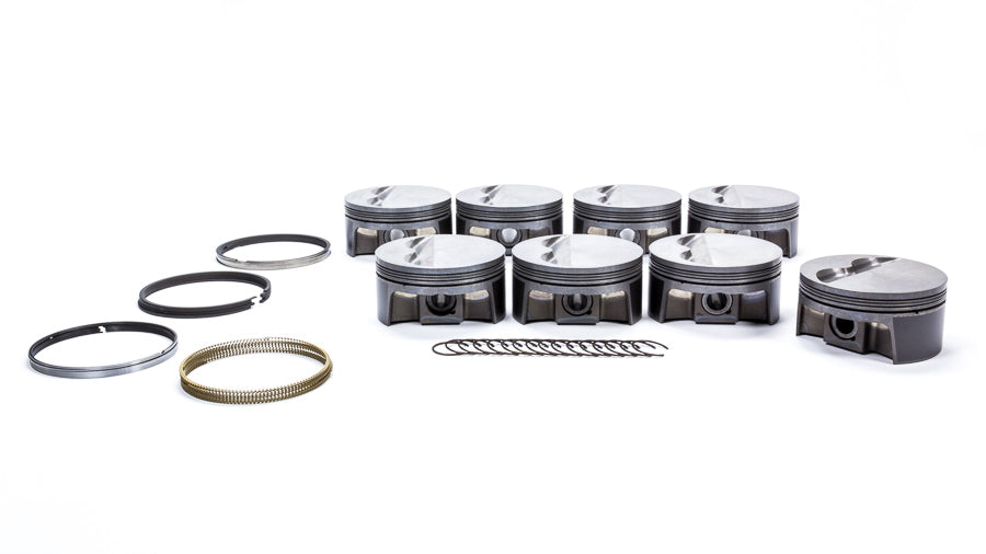 PowerPak Flat Top Piston Set, 4.040" Bore, -5cc