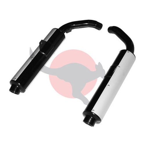 Cilindrica 100 Muffler Set, Black and Aluminum