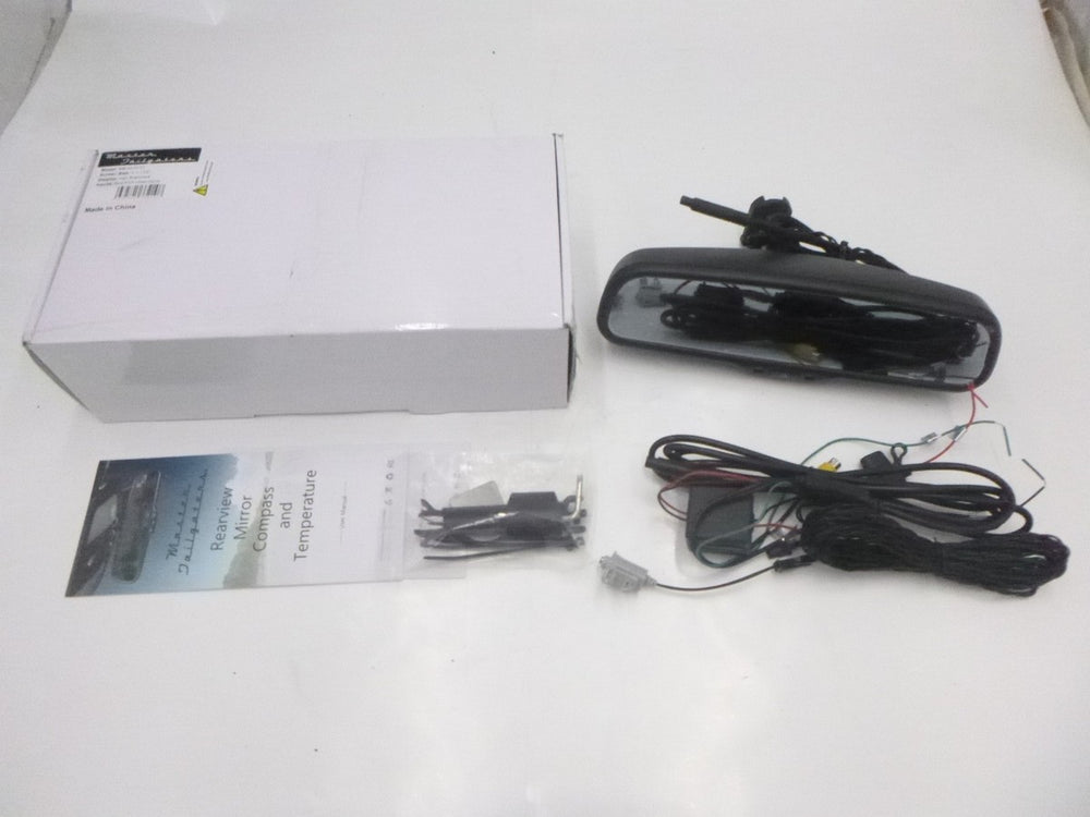 Rear-View Mirror w/ 4.3-Inch Monitor, Compass, Temp