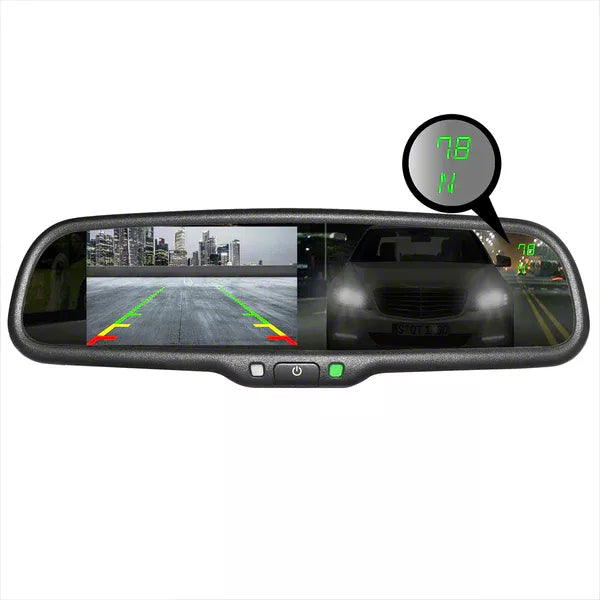 Rear View Mirror with LCD Monitor