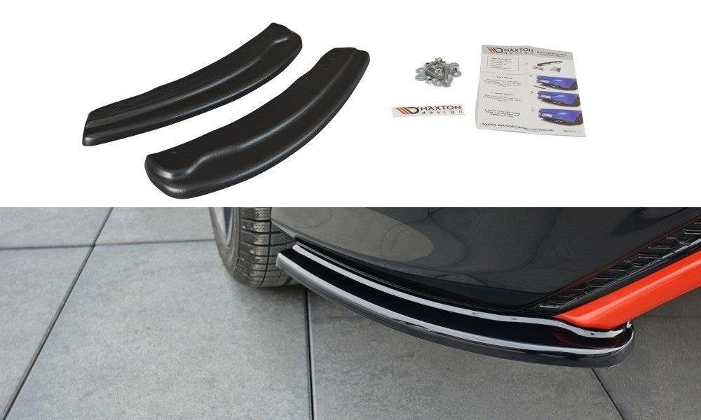 Rear Side Splitters, Gloss Black ABS