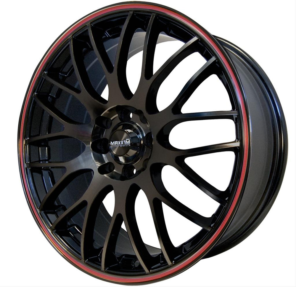 15x6.5 Mesh Wheel, Black w/ Red Stripe