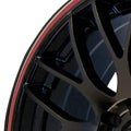 15x6.5 Mesh Wheel, Black w/ Red Stripe