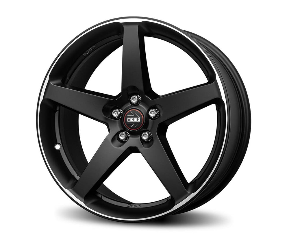 Five 18x8 +42mm 5x112 73.10mm Hub 1520 lbs Load Satin Black Machined Spokes