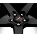 Five 18x8 +42mm 5x112 73.10mm Hub 1520 lbs Load Satin Black Machined Spokes