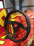Monte Carlo 350mm Black Leather Steering Wheel