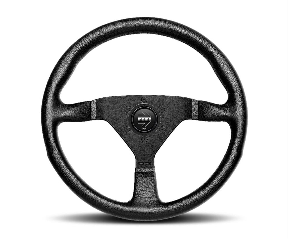 Monte Carlo 350mm Black Leather Steering Wheel