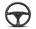 Monte Carlo 350mm Black Leather Steering Wheel