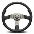 Race 350mm Black Leather Steering Wheel