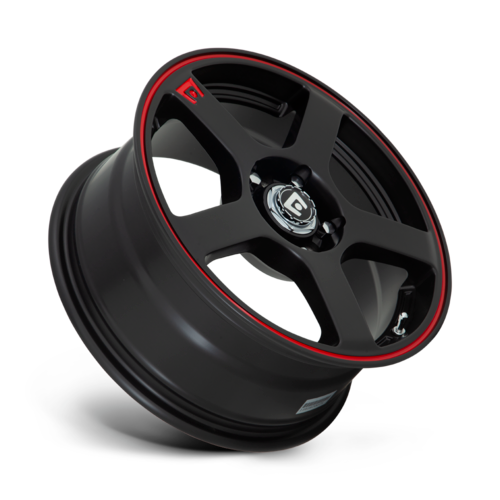 MR116 17x7 Matte Black Red Racing Stripe Wheel