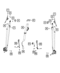 Front Seat Belt and Retractor