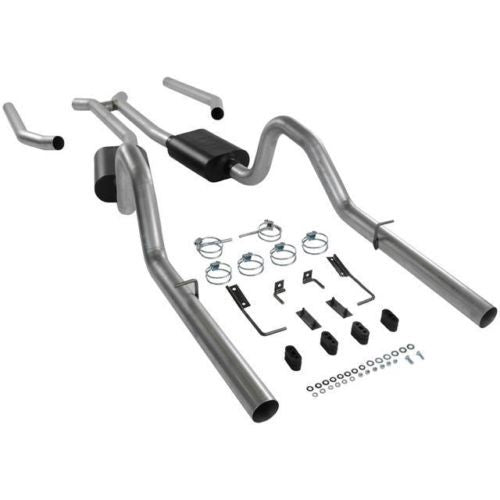 Cat-Back Exhaust System with Dual-Exit Polished Chrome Tips