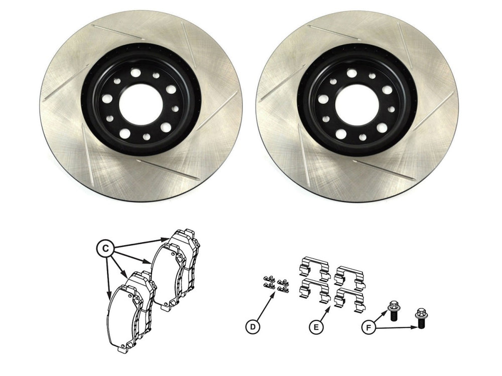 Performance Brake Kit with Slotted Rotors and Pads