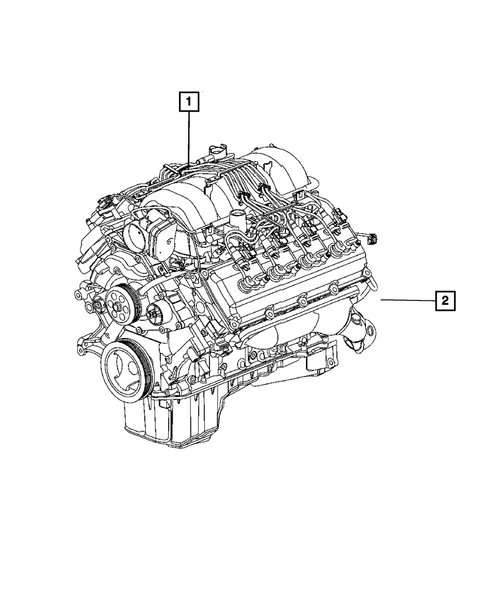 5.7L V8 HEMI MDS VVT Remanufactured Long Block Engine