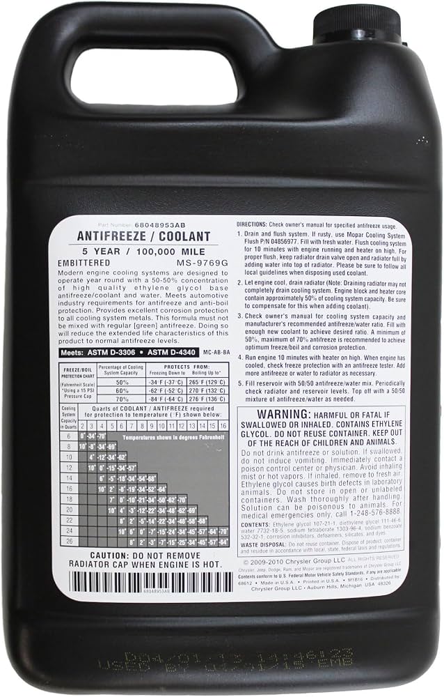 MS-9769 Coolant Antifreeze - 1 Gallon