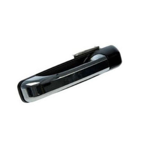 Rear Exterior Door Handle Set, Chrome and Black, 2-Piece