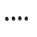 Wheel Valve Stem Caps, Black with Silver Logo