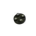 Wheel Valve Stem Caps, Black with Silver Logo