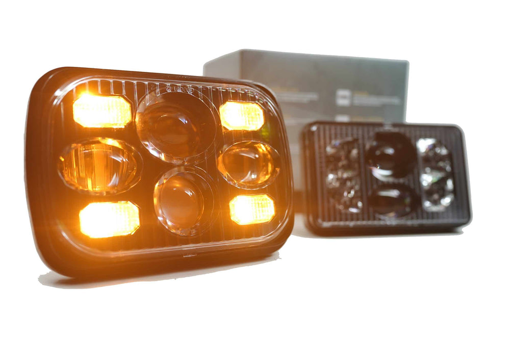 Sealed5 5x7-Inch Bi-LED Headlight w/ DRL & Turn Signal