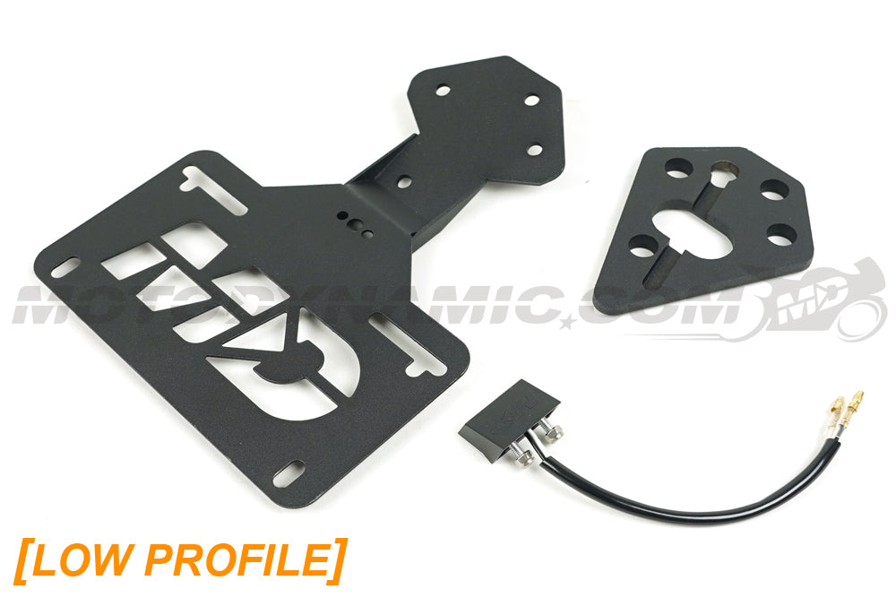 Stainless Steel License Plate Relocation Kit with LED Light