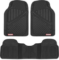 Motor Trend 3-Piece Heavy-Duty All-Weather Rubber Floor Mat