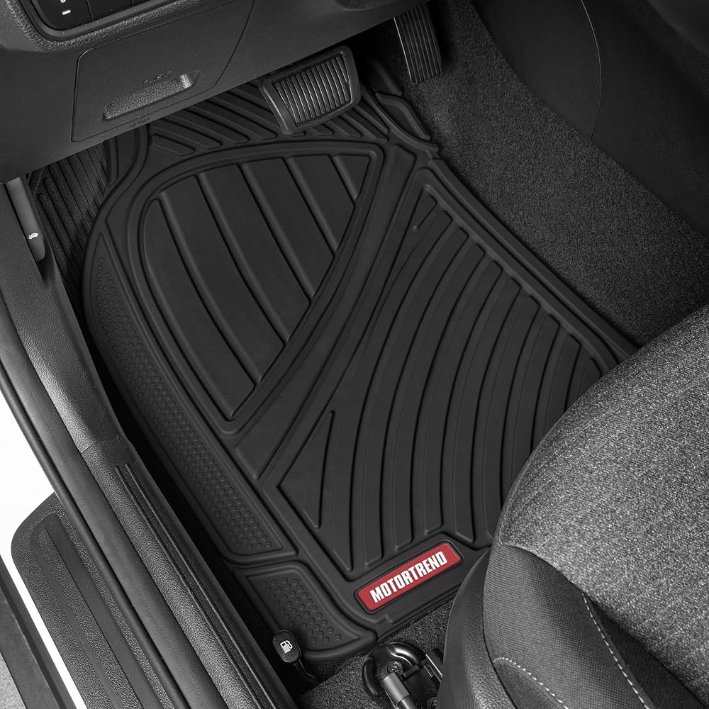 Motor Trend 3-Piece Heavy-Duty All-Weather Rubber Floor Mat