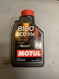 Motul 1L Synthetic Engine Oil 8100 0W20 ECO-LITE - Case of 12