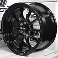 MT11 16x8-Inch Alloy Wheel, Black w/ Machined Lip