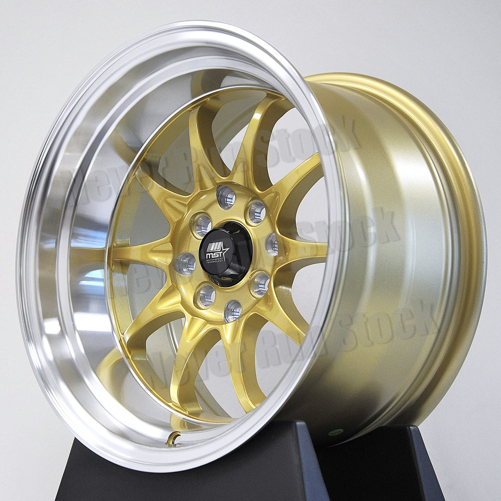 MT11 15x8.0 +0mm 4x100/4x114.3 Silver Machined Lip Wheel