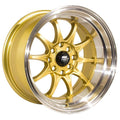 MT11 15x8.0 +0mm 4x100/4x114.3 Silver Machined Lip Wheel