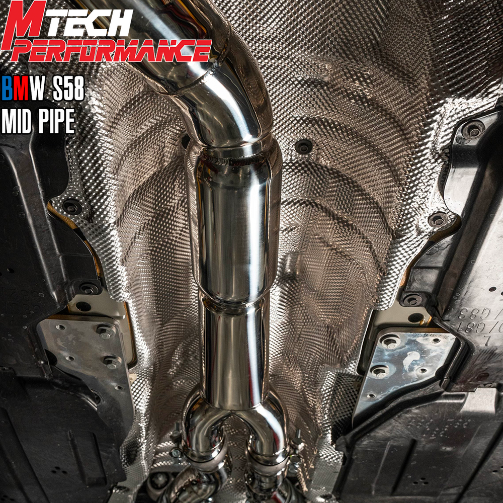 S58 Downpipe and Midpipe Exhaust Bundle