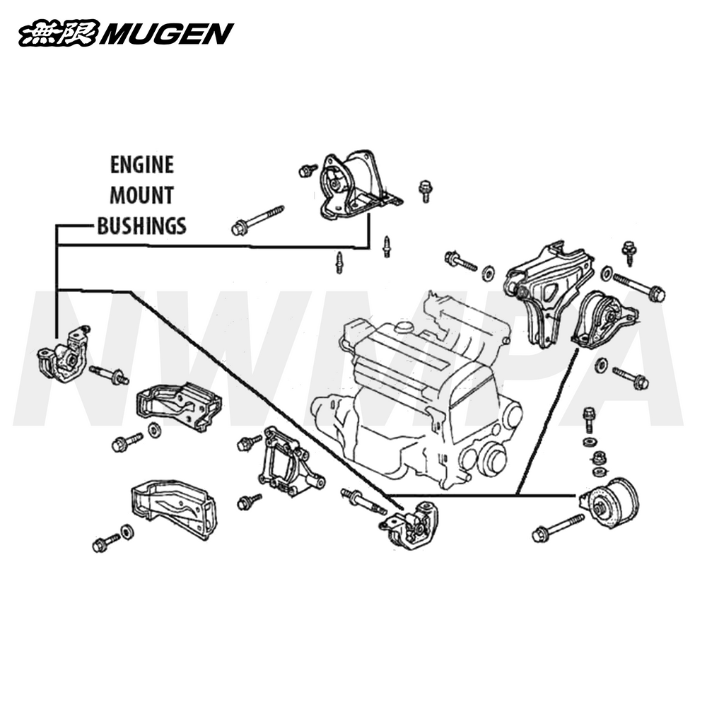 Engine Mount 5-Piece Set