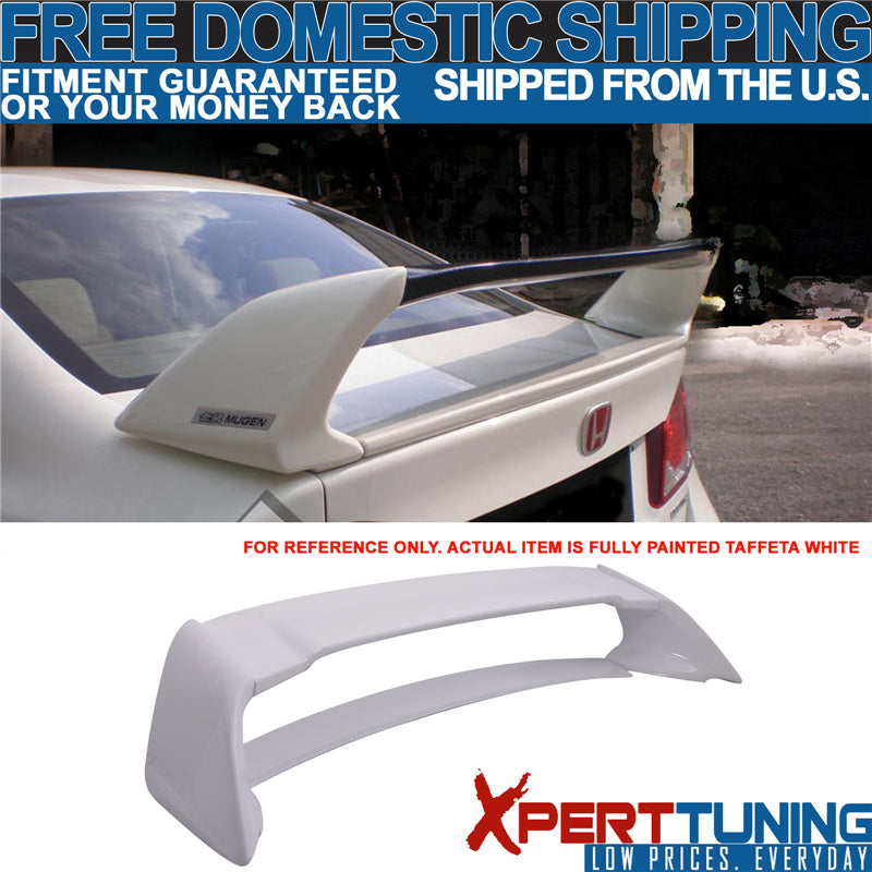 Style Rear Trunk Spoiler, Taffeta White ABS Plastic
