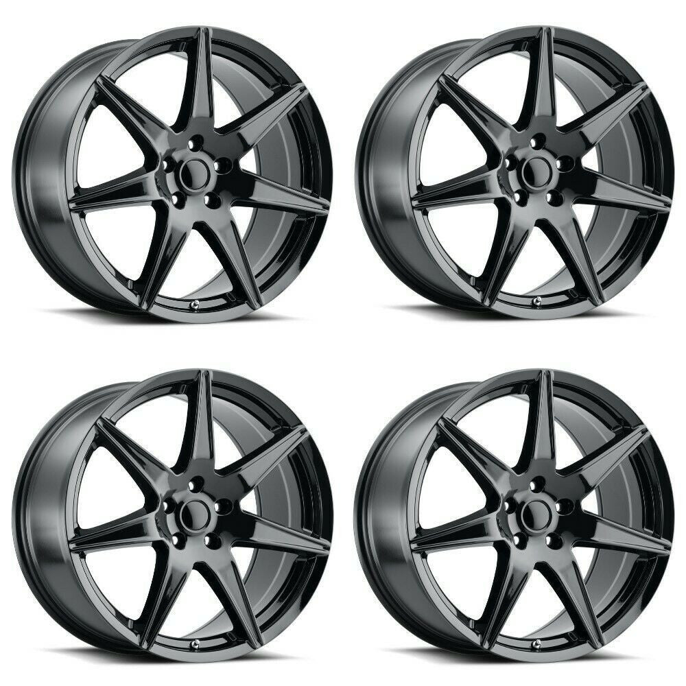 20x9 7-Spoke Gloss Black Alloy Wheel