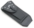 Studded Leather-Look Bib with Conchos