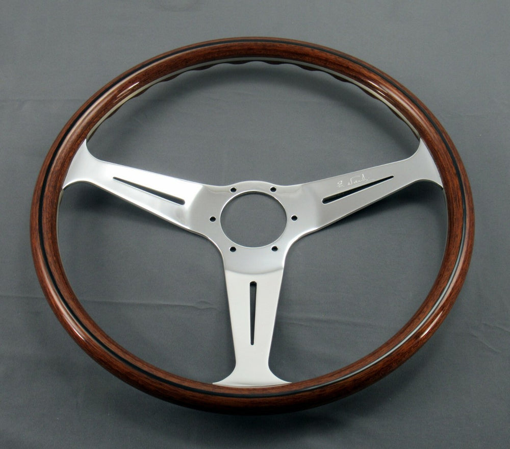 Classic Line 390mm Mahogany Wood Steering Wheel