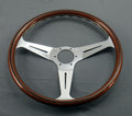 Classic Line 390mm Mahogany Wood Steering Wheel