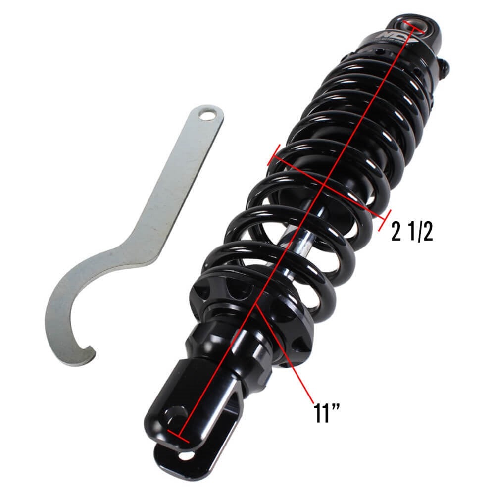 Adjustable Rear Shock 280mm 550lbs/in Black Gloss
