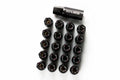 Forged Steel Open End Tuner Lug Nut Kit, M12x1.25, 38mm