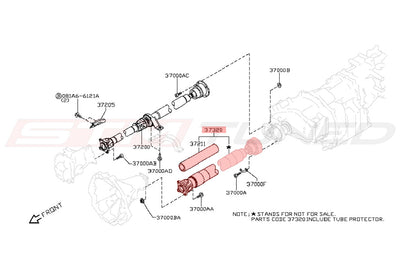 Rear Propeller Shaft Assembly 6 Cyl 3.8L VR38DETT