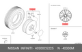 20x8 8-Spoke Silver Alloy Wheel