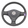 Leather Steering Wheel w/ Silver Stitching